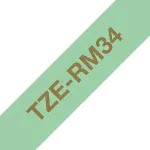 Brother TZE-RM34 label-making tape Gold on mint colour