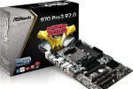 Emaplaat Asrock 970 Pro3 R2.0 - Motherboard - ATX keine CPU - Socket AM3+ - AMD 970 - USB 3.0 - Gigabit LAN - HD Audio (8-Kanal)