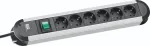 Bachmann pistikupesa riba PRIMO ALU, 6-kohaline, Black, 2,0m, l&uuml;litiga