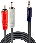 Lindy Audiokabel RCA 3.5mm/3m 2xRCA/3.5mm m/m vergoldet