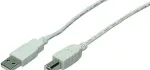 LOGILINK M-CAB - USB-Kabel - USB Typ A, 4-polig (M) - USB Typ B, 4-polig (M) - 3,0m - Grau (7100039)