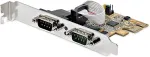 V&otilde;rgukaart StarTech PCIE DUAL SERIAL PORT CARD 16C1050 UART 5V/12V STATUS LIGHT