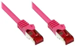 GoodConnections Patchkabel mit Rastnasenschutz, Cat. 6, S/FTP, PiMF, PVC, 250MHz, magenta, 30m,
