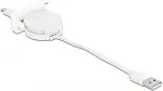 Delock Easy 45 Modul USB 2.0 Ausrollkabel USB Typ-A zu 8 Pin Lightning Stecker weiss
