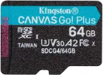 M&auml;lukaart Kingston Technology MEMORY MICRO SDXC 64GB UHS-I/1PACK SDCG4/64GBSP KINGSTON