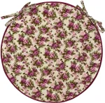 Home4you Toolikate LONETA NEW D38cm, paksus 2,5cm, lilla roos, 100% puuvill, kangas 477