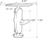RAM MOUNTS RAM MOUNT Mounting kit for echosounder to flat surface RAM-111U