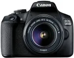 Fotokaamera Canon EOS 2000D + EF-S 18-55mm f/3.5-5.6 III SLR Camera Kit 24.1 MP CMOS 6000 x 4000 pixels Black