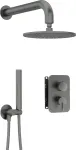 Deante Concealed shower set with mixer box - with overhead shower
