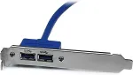 StarTech.com USB3SPLATE, IDC, 2 x USB 3.0, Male/Female, Blue, Stainless steel, PVC, 125.00