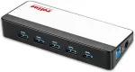 ROLINE USB 3.0 Hub "Black & White", 7 Ports, with Power Supply