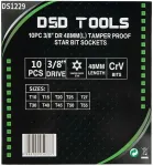 DSDTOOLS 3/8" PIKK 48 MM T&Auml;HIKJ&Auml;RGNE "TORX" PEA-KL&Otilde;PSUD, 10 TK DS1229