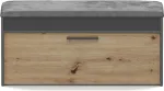 TOP E SHOP Topeshop PARMA SZAFKA ANT/ART shoe organizer Closed Anthracite, Oak