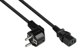 Alcasa Good Connections Schutzkontakt-Stecker gew.- C13 schw. 7,5m
