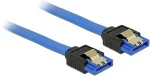 DeLOCK Kabel SATA 6 Gb/s Buchse gerade > SATA Buchse gerade 100cm blau mit Goldclips