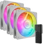 COOLER MASTER Mobius 120P ARGB 120x120x25, case fan (white, 3-pack)