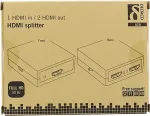 DELTACO HDMI splitter 1xHDMI, 2XHDMI out, 6.75 Gbit, black / HDMI-7050