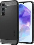 Spigen Kaitse&uuml;mbris Rugged Armor, Samsung Galaxy A55 5G, must,