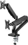 Goobay Desk Mount | Double Monitor Mount with Gas Spring | Swivel, Tilt, Rotation | 17-32 " | Maximum weight (capacity) 9 kg | Black
