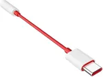 OnePlus K&otilde;rvaklapipistiku adapter 3.5mm -> USB-C, punane/valge,
