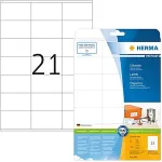 Herma Premium - Permanent self-adhesive matte laminated paper labels - wei&szlig; - 70 x 42 mm - 525 Etikett(en) (25 Bogen x 21) (4361)