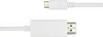 DELTACO USB-C - HDMI kabelis 4K UHD, paauksuotos jungtys, 2m, baltas / USBC-HDMI1021-K / 00140022