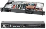 Korpus SuperMicro Super Micro SC510 T-203B - Rack - einbauf&auml;hig - 1U - Mikro-ATX - SATA/SAS - Hot-Swap 200 Watt - Schwarz (CSE-510T-203B)