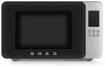Mikrolaineahi Smeg MOC01BLMEU Kombi-Tisch-Mikrowelle + Grill Schwarz-Matt-Aluminium 900 W