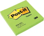 Post-it M&auml;rkmepaber Neon 76x76 mm, neoonroheline 3Re