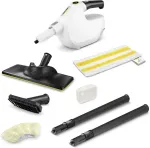 KARCHER K&auml;rcher steam cleaner SC 1 Multi & Up (white, 1,300 watts, with EasyFix Large floor cleaning set)