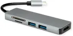 ROLINE 12.02.1019 laptop dock/port replicator Wired USB 3.2 Gen 1 (3.1 Gen 1) Type-C Silver