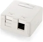 EQUIP Aufputzdose 2-Port Keystone ungeschirmt wei&szlig; Polybeutel