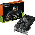 Videokaart Gigabyte GeForce RTX 5060 Ti WINDFORCE OC 16G Graphics Card - 16GB GDDR7, 128bit, PCI-E 5.0, 2587MHz Core Clock, 3 x DisplayPort, 1 x HDMI, GV-N506TWF2OC-16GD