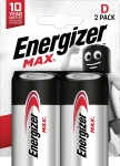 Energizer BATTERY MAX D LR20, 2 pcs. ECO packaging