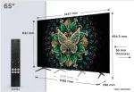 Teler TCL 65C69K TV 165.1 cm (65") 4K Ultra HD Smart TV Wi-Fi Metallic