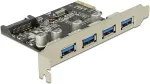 DELOCK PCI Express kaart > 4 x v&auml;lised USB 3.0 porti