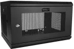 StarTech .com 6HE wandmontage Server Rack - bis zu 43cm tief - Geh&auml;use mit Scharnier - Netzwerkschrank - Server Schrank - Schrank f&uuml;r Rack-Geh&auml;use - Wand montierbar - Schwarz - 6U