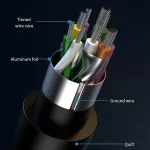 QOLTEC HUB adapter USB 3.0 4in1, 4x USB 3.0