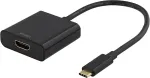 DELTACO Adapter USB-C to HDMI, 4096x2160 30Hz, black / USBC-HDMI8