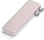 SATECHI USB-C Snap Hub - adapter do urządzeń mobilnych (USB-C 5 Gbps, USB-A 5 Gbps, HDMI 4K, czytnik kart micro/SD 104 MB/s, USB-C PD passthrough 45W) (blush)