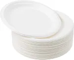 No brand Papptaldrik, 100% biolag./kompost, D - 26cm, valge, pakis 50tk