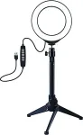 Noname LED Ring Lamp 12cm With Desktop Tripod Mount Up To 24.5cm, USB, RGBW