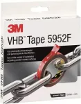 3m VHB Hochleistungsklebeband 5952F, 19 mm x 3 m, schwarz doppelseitig klebend, anpassungsf&auml;hig f&uuml;r schwierig zu - 1 St&uuml;ck (5952193)