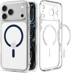 SPIGEN &Uuml;mbris Ultra Hybrid (MagFit), Apple iPhone 18 Pro / iPhone 17 Pro, l&auml;bipaistev tumesinise MagSafe ringiga,