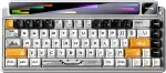 Klaviatuur AULA Gasket AMG65 White LightFeather RGB Keyboard