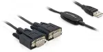DELOCK Adapter USB 2.0 Typ-A > 2 x Seriell DB9 RS-232