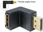 DELOCK - DisplayPort-Adapter - DisplayPort (M) - DisplayPort (W) gewinkelt unten- schwarz (65382)