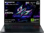S&uuml;learvuti ACER | Predator Helios Neo 16S AI PHN16S-71-96S5 | Black | 16 " | OLED | WQXGA | 240 Hz | Intel Core Ultra 9 | 275HX | 32 GB | DDR5 | Solid-state drive capacity 1000 GB | NVIDIA GeForce RTX 5070 Ti | Windows 11 Home | Keyboard language Eng ...