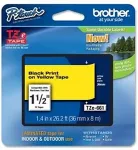 Brother TZE-661 LAMINATED TAPE 36MM 8M BLACK ON YELLOW