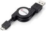 Equip Kabel USB-A2.0->Micro-B Einzieh. St/St 1.00m schwarz Polybeutel